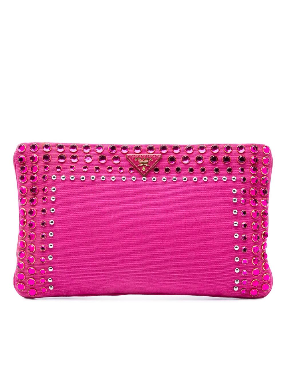 Prada Canvas Canapa Bijoux Clutch Pre- #368338P48B